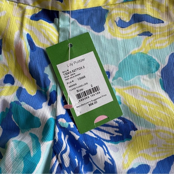 NWT Lilly Pulitzer Buttercup Shorts - Ylang Ylang Love Print, Size 2 - Picture 5 of 8